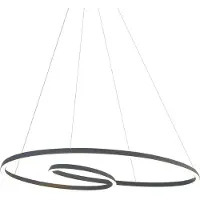 QAZQA Skandinavisk pendellampa svart 110 cm inkl. LED 3-stegs dimbar - Circuit
