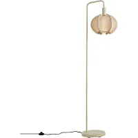 QAZQA Japandi Golvlampa Beige med Skärm - Gertie