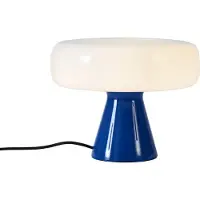 QAZQA Retrobordslampa blå med vit - Knob