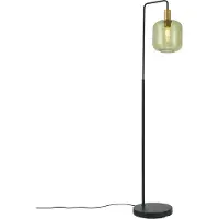 QAZQA Hotell Chic Golvlampa Svart och Guld med Grönt Glas - Zuzanna