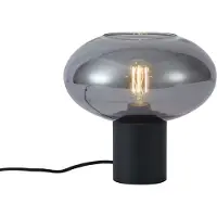 QAZQA Design bordslampa svart med rökglas - Umbrella