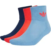 Adidas Originals Sockor 'Mid Crew 3 Pairs' marinblå / rökblå / ljusröd