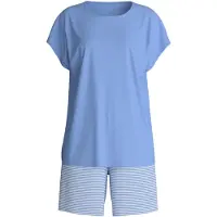 Calida Kort pyjamas ljusblå / vit