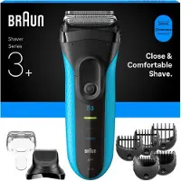 Braun Elektrisk rakapparat - - Series 3 3010BT - Våt & Torr - Trimmer - Svart/Blå