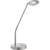FISCHER&HONSEL GMBH LED bordslampa Dent, dimbar, Aluminium / grå / zink, Vardagsrum / matsal, Metall, Modern, LED-bordslampa