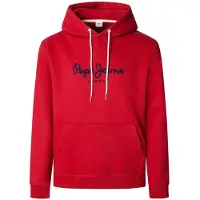 Pepe Jeans för män. PM5800009 Sweatshirt Macbeth enfärgad röd (M), Casual, Bomull