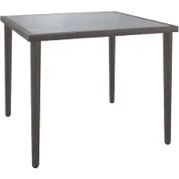 vidaXL Trädgårdsbord grå 48x48x37 cm stål