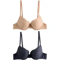 Next Behå beige / marinblå