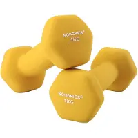 Songmics hantlar set 2 st 1 kg för styrketräning Home Office Gym svart SYL62YL