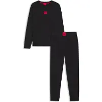 HUGO Gift-boxed pyjama set in stretch cotton with logos