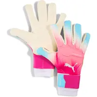 Puma Målvaktshandske Ultra Ultimate Hybrid Re-charge - Sunset Pink/Blå/White, storlek 10