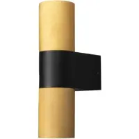 Konstsmide Temi Vägglampa upp/ned LED GU10 Svart/guld med Klart glas