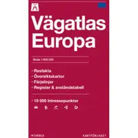 M Vägatlas Europa Skala 1:800 000