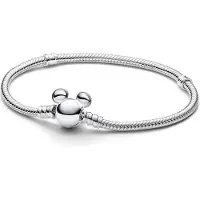 Pandora Disney x Mickey Mouse Clasp Moments Snake Chain Bracelet Sterling silver armband 593061C00-18