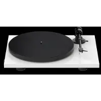 Pro-Ject Skivspelare E1 BT med inbyggd phono-förstärkare och AT3600L-pickup, Bluetooth-sändare, vit,