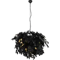 TRIO Leavy Taklampa 70 cm 4xE14 Svart