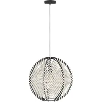 Eglo WAVERTON pendellampa Ø480 E27 svart/trä/vit