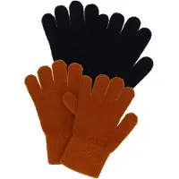 CeLaVi Handskar - Ull/Nylon - 2-pack - Pumpkin Spice/Navy - - 1-2 år (80-92) - Handskar