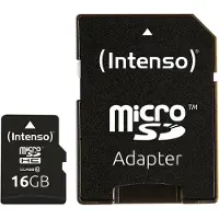 Intenso High Performance microSDHC-Kort 16 GB Class 10 inkl. SD-adapter