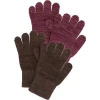 CeLaVi Handskar - Ull/Polyester - 2-pack - Mjuk Mauve m. Glitter - - 1-2 år (80-92) - Handskar