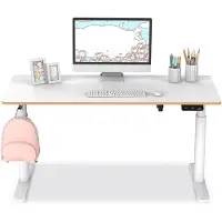 Ultradesk Pulsar, Rak, Rektangulär form, MDF, Stål, Spela, Vit