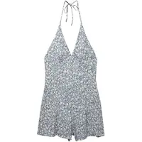 Pull&Bear Jumpsuit blå / vit