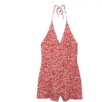 Pull&Bear Jumpsuit cranberry / vit
