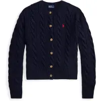 Ralph Lauren för kvinnor. 211972104004 Marinblå kofta i ull och kashmir (S), Casual, Klassisk, Marino
