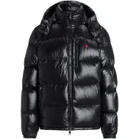 Ralph Lauren för män. 710968281001 Gorham shiny mörk marinblå dunjacka (M), Casual, Hållbar, Återvunnen nylon, Marino