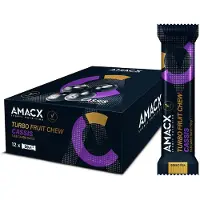 Amacx Trubo Fruit Låda Med Sega Energibars Svarta Vinbär 50g 12 Enheter