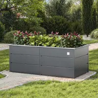 PRIMEYARD Odlingslåda, 75 x 175 x 78 cm, stål, antracit