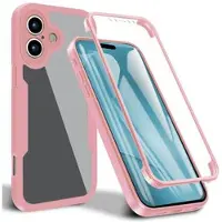 Mtp Products iPhone 17 360 Skydds Skal - Rosa / Klar