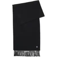 HUGO Wool scarf with stacked-logo trim