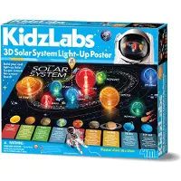 4M Kidz Labs Solsystem 3d-poster Med Ljus