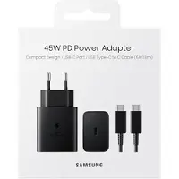Samsung 45W PD Strömadapter med 5A USB C-kabel Supersnabb laddare För Galaxy S24 Ultra S24+ S24 Z Flip 6 Z Fold 6 5 4 3 2 S23 S22 A55 svart
