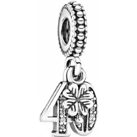 ANENJERY Bijouterie S925 Silver 16:e / 18:e / 21:e / 30:e / 40:e / 50:e / 60:e Firande Dingle Berlock För Kvinnor Födelsedagspresent Armband DIY