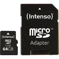 Intenso Micro SDXC 64GB 1 Adapter Class 10