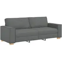vidaXL 3-sitssoffa mörkgrå 220x78x84 cm tyg