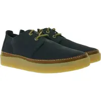 Clarks för män. 26176867 Clarkwood Låg läderskor marinblå (41.5), Hud, Karta, Nyckelband, Casual, Marino