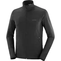 Salomon - Fleece - Sntial Lightwarm Hybrid M Deep Black för Unisex - Storlek XL - Svart