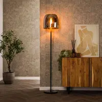 Zijlstra Golvlampa Philippa, Aluminium / grå / zink, Vardagsrum / matsal, Glas, Modern, Golvlampa