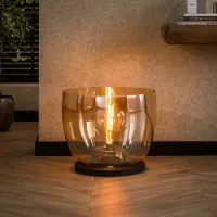 Zijlstra Bordslampa Kopje, Creme / bärnsten, Vardagsrum / matsal, Glas, Modern, Bordslampa