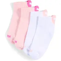 Puma Strumpor - Kids Kvart - 2-pack - Vit/Rosa m. Hjärta Logo - - 31/34 - Strumpor
