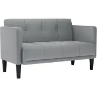 vidaXL Loveseat soffa ljusgrå 111 cm tyg