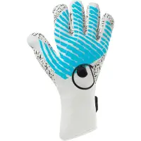 Uhlsport Målvaktshandske Fangmaschine CyberTec Supergrip+ Finger Surround - Vit/Cyber Blå/Svart, storlek 12