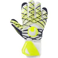 Uhlsport Målvaktshandske Absolutgrip HN Pro - Vit/Svart/Gul Barn - Gräs (FG), storlek 3½