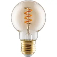 Eglo E27 LED G60 amberfärgad glob dekorationslampa med spiral och varmt vitt ljus