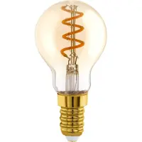 Eglo E14 LED P45 amberfärgad kronljuskrona/krondateringslampa med spiral och varmt vitt ljus