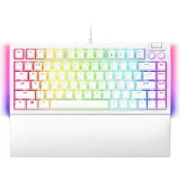 Razer BlackWidow V4 - Tangentbord - 75% - bakgrundsbelyst - USB-C - amerikansk - tangentbrytare: Mechanical - vit