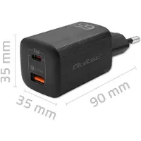 Qoltec 50766 65w Usb-a-och Usb-c-väggladdare